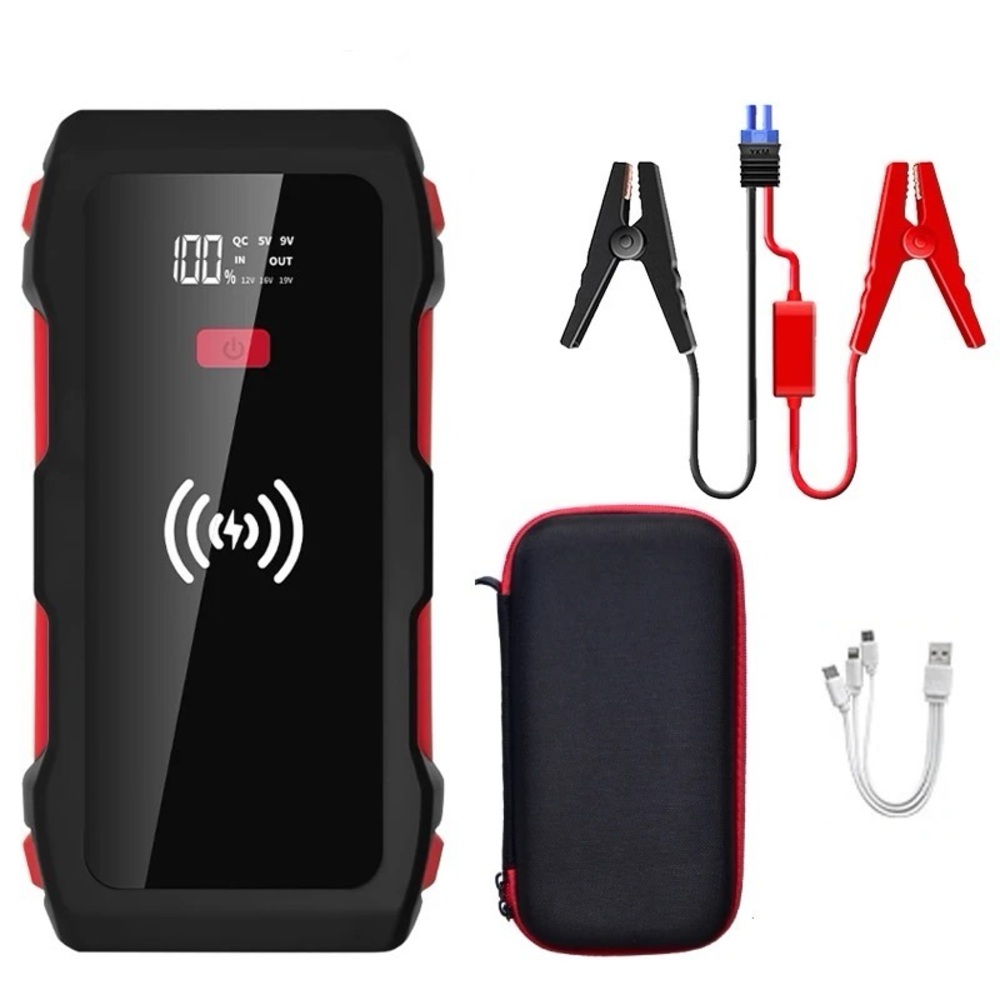 Portable Battery Jump Starter for Car with wireless  Mobile Phone charger